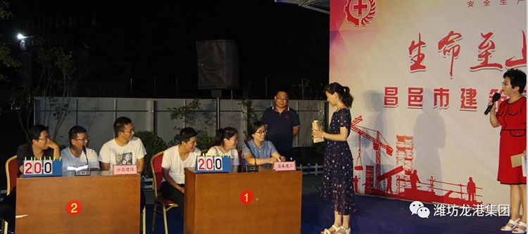 “昌邑市建筑工程安全知識競賽”在龍港?育秀園項目現場舉辦并取得圓滿成功！
